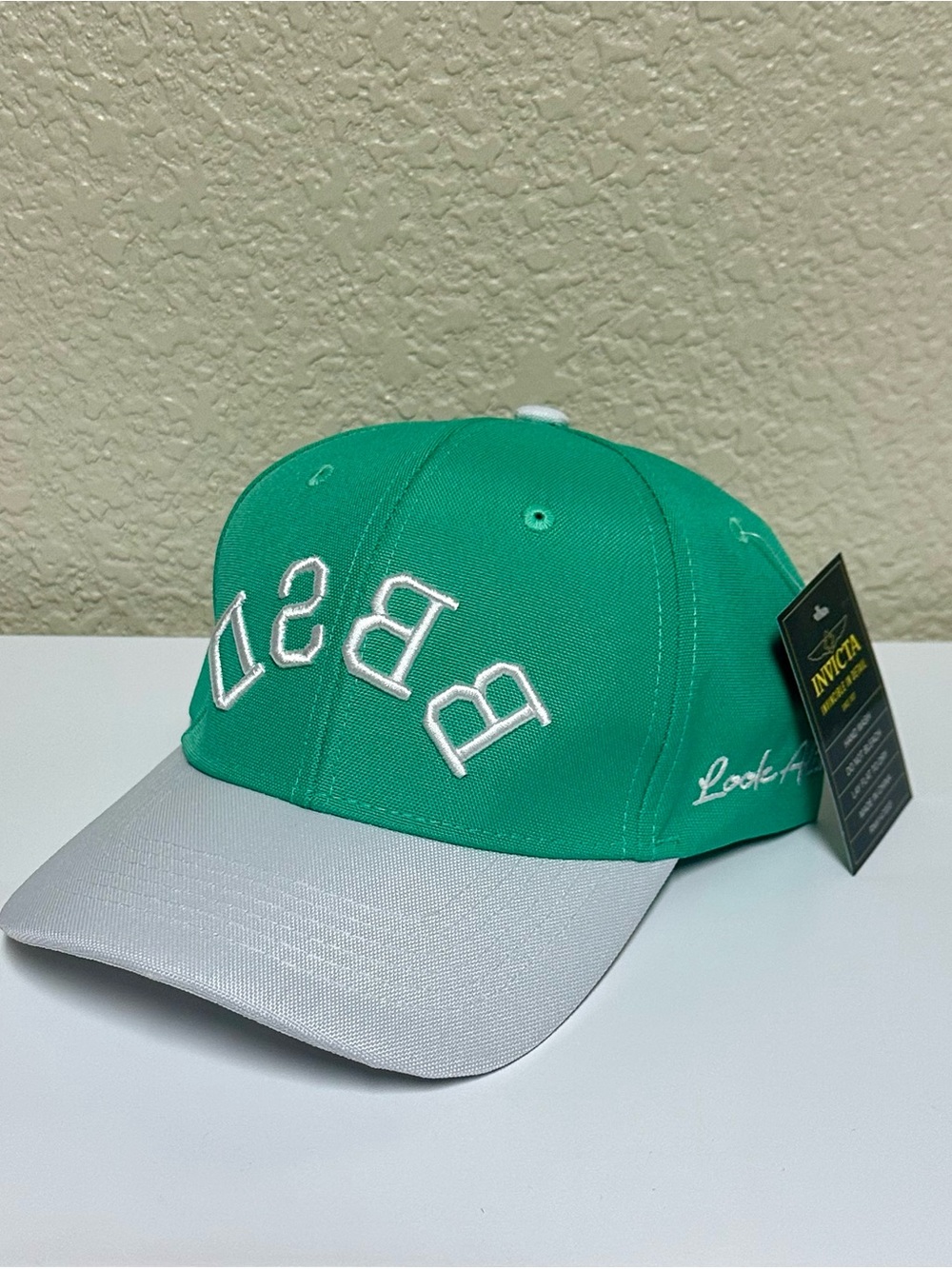 NWT Invicta BBSD SnapBack Hat Jade Teal Green & White NEW